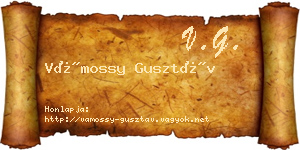Vámossy Gusztáv névjegykártya