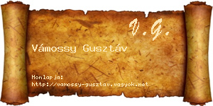 Vámossy Gusztáv névjegykártya