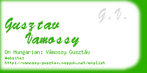 gusztav vamossy business card