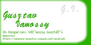 gusztav vamossy business card